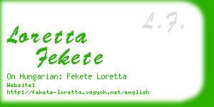 loretta fekete business card